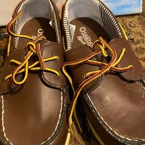 Brand new boys brown slip on shoes